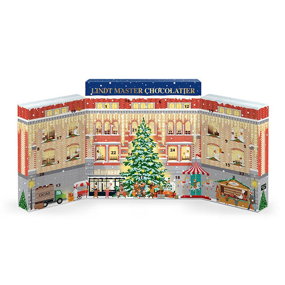 Luxury Lindor milk, hazelnut, and white chocolate advent calendar