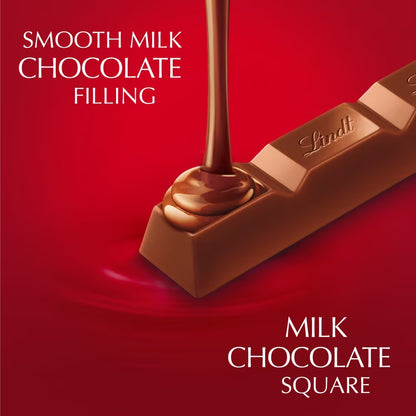 Milk chocolate bar with smooth melting Lindor filling