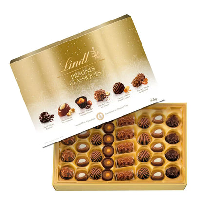 Variety of milk, dark, and white chocolates