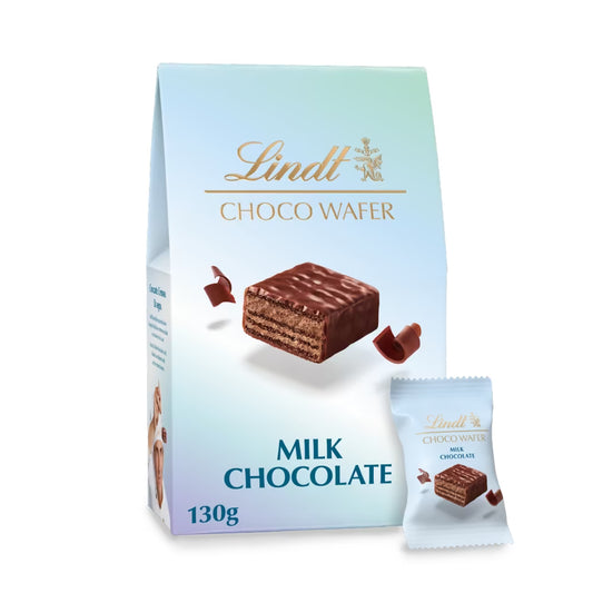 Lindt Choco Wafer Milk Chocolate Sharing Box 130g with 10 bars for sharing