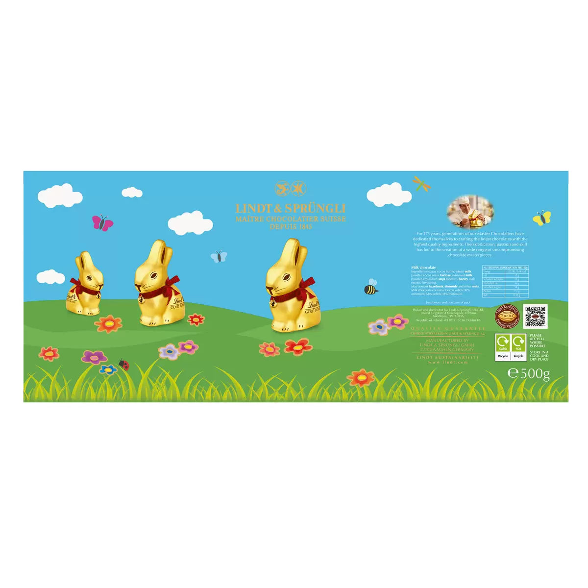 2 x 200g bunnies and 2 x 50g bunnies included