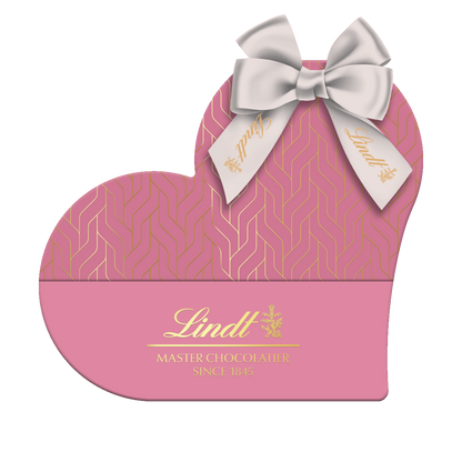 150g Lindt heart chocolate box in pink for Valentine’s Day
