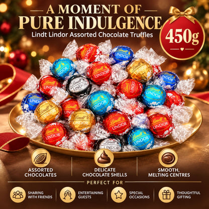 Lindt Lindor assorted chocolates in a gift tin