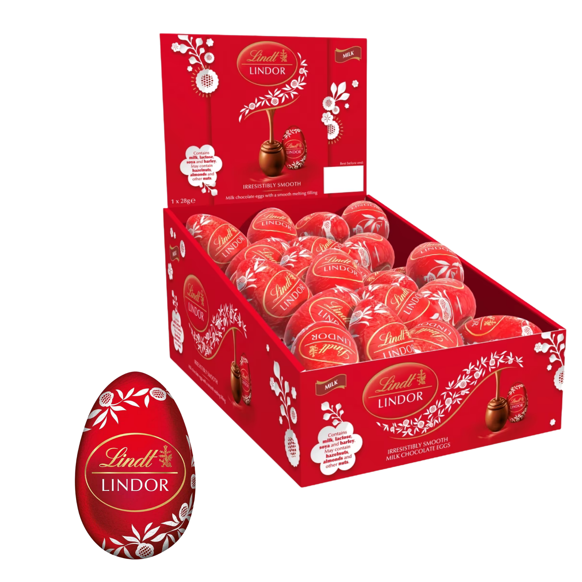 Lindt Lindor Milk Chocolate Filled Egg 48 x 28g