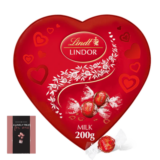 Lindt Lindor milk chocolate heart box 200g gift