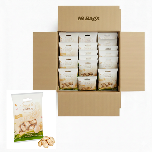 Lindt Lindor White Chocolate Mini Eggs 80g bag