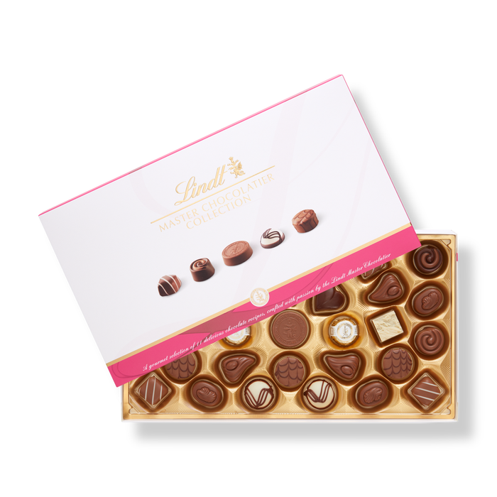 Elegant assortment of Lindt chocolates crafted by Swiss chocolatiers