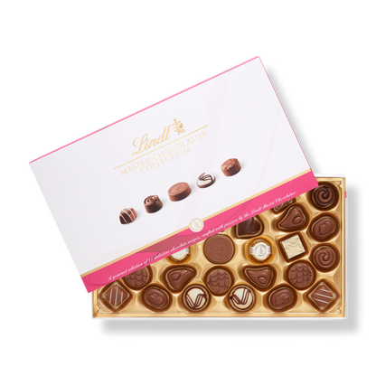 Elegant assortment of Lindt chocolates crafted by Swiss chocolatiers