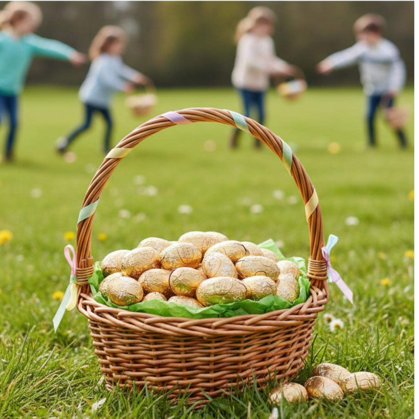 Swiss white chocolate Easter egg hunt treats