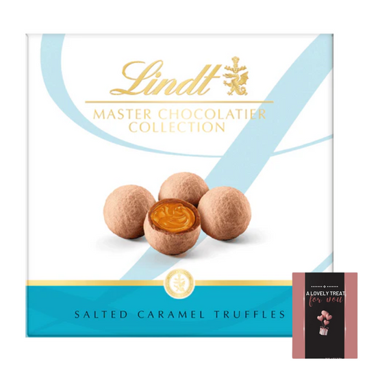 Lindt salted caramel chocolate truffles box 135g