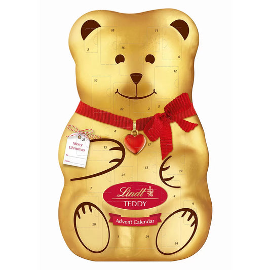 Lindt Teddy Advent Calendar 310g – luxury Swiss chocolate Christmas gift