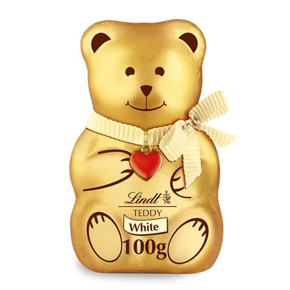 Lindt Teddy White Chocolate 100g Smooth and sweet festive chocolate