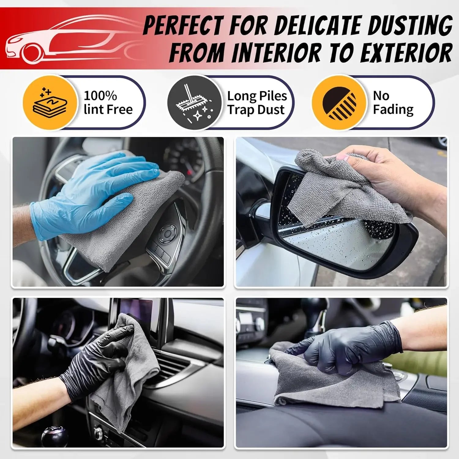 Reusable lint-free microfiber cleaning towel