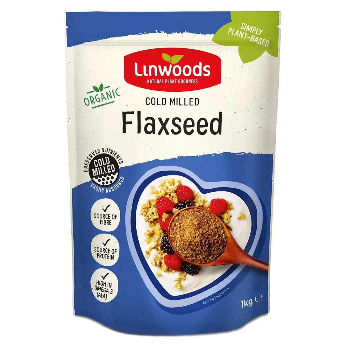 Linwoods Organic Flaxseed 1kg high in Omega 3, fibre, and protein