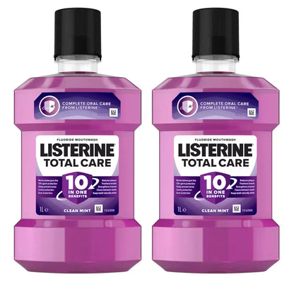 Listerine Total Care 10-in-1 Mouthwash 2 x 1L bottles