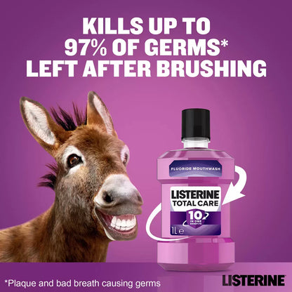 Total Care mouthwash reduces plaque and strengthens enamel