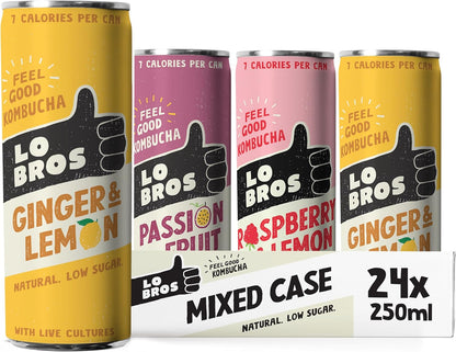 Lo Bros Kombucha Variety Pack 24x250ml