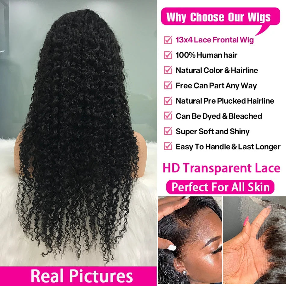 Brazilian Remy human hair wig with soft curls