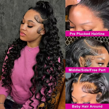 Extra long loose deep wave curly hairstyle wig
