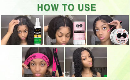 Wig hairline styling products for natural finish