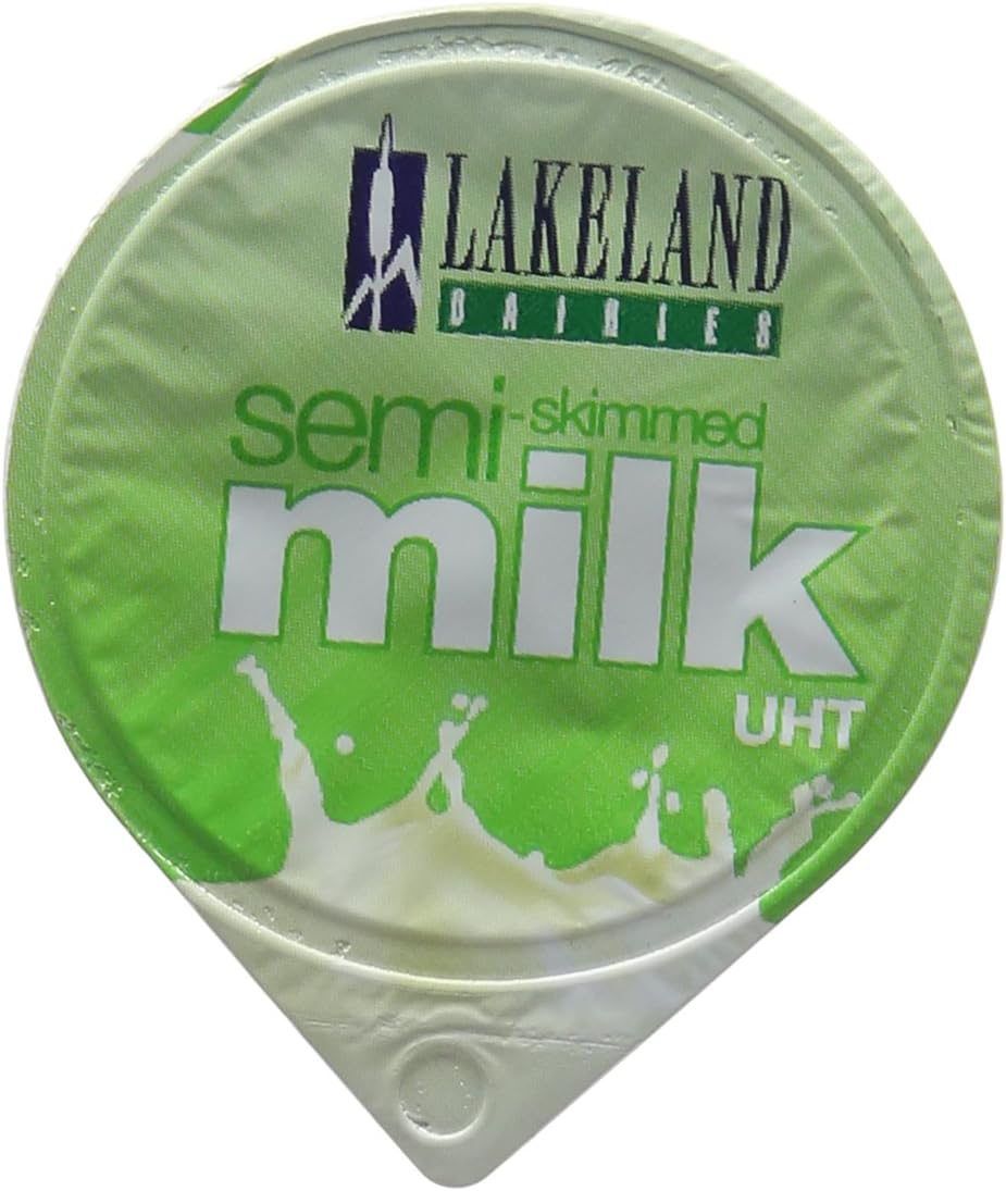 long life semi skimmed milk pots 120 count by lakeland for hot drinks
