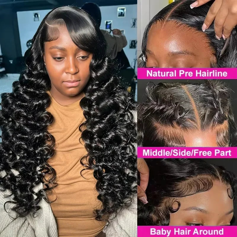 Natural looking transparent lace front wig