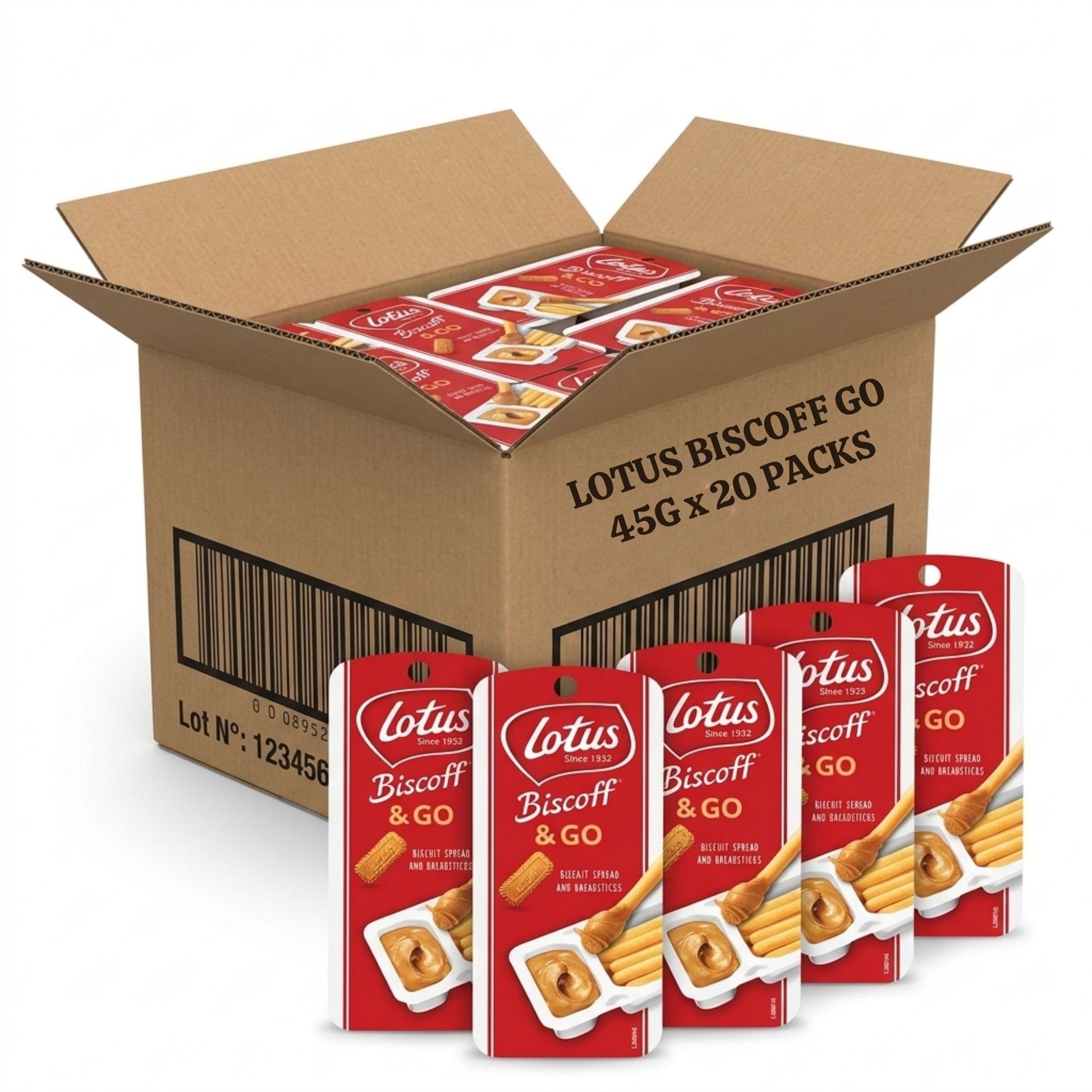 Lotus Biscoff & Go 45g bulk pack of snack packs