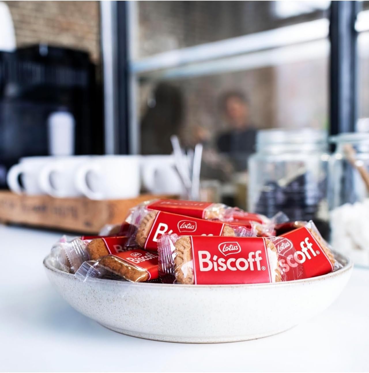 Original Lotus Biscoff flavour biscuits individually packed
