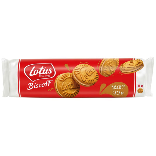 Compact 110g Biscoff Sandwich, ideal for quick, convenient snacking anytime