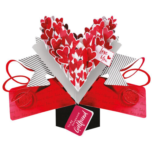 Pop up card for girlfriend with 3D design