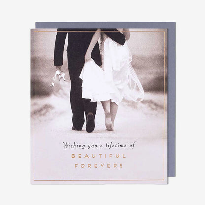 Wedding congratulations foil greeting cards UK printed