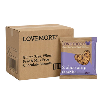 Lovemore chocolate chip cookies 20 packs 2 each
