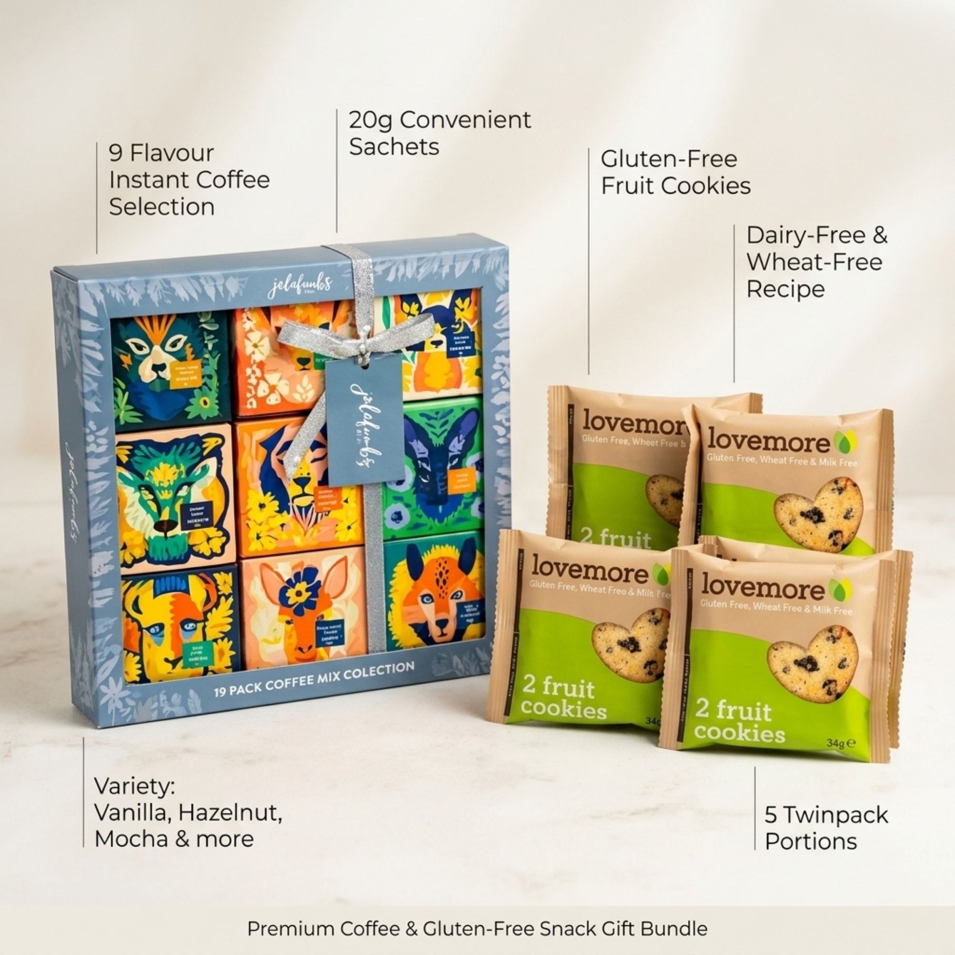Coffee variety gift set with premium presentation box