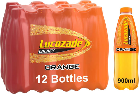 Lucozade Orange Energy Drink pack of 12 x 900ml bottles