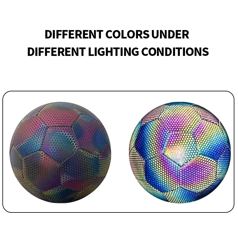 Reflective size 5 soccer ball for matches