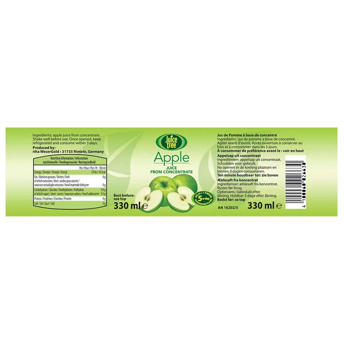 Lunchbox Apple Juice 12x330ml Juice Tree