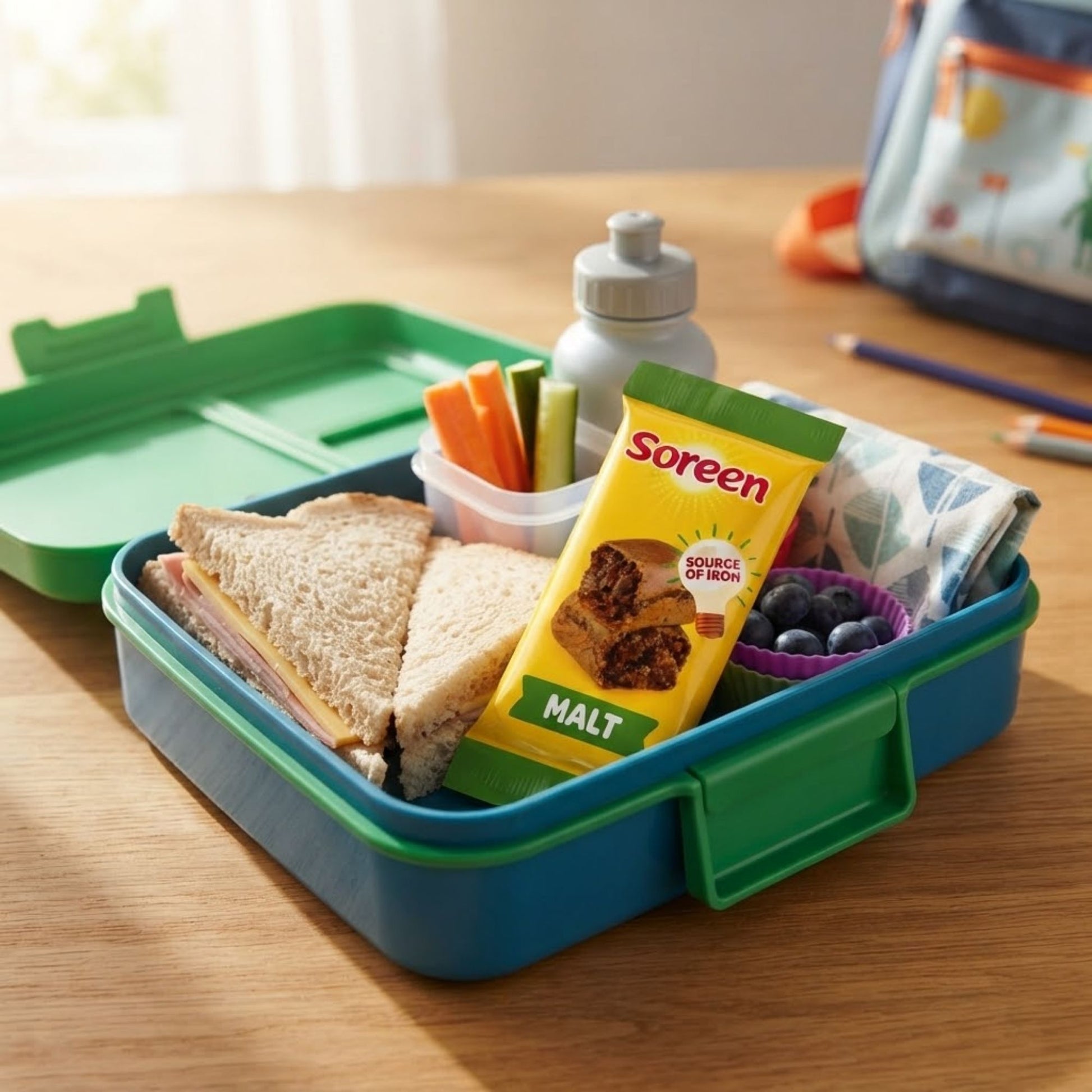 Malt loaf bars for school lunches