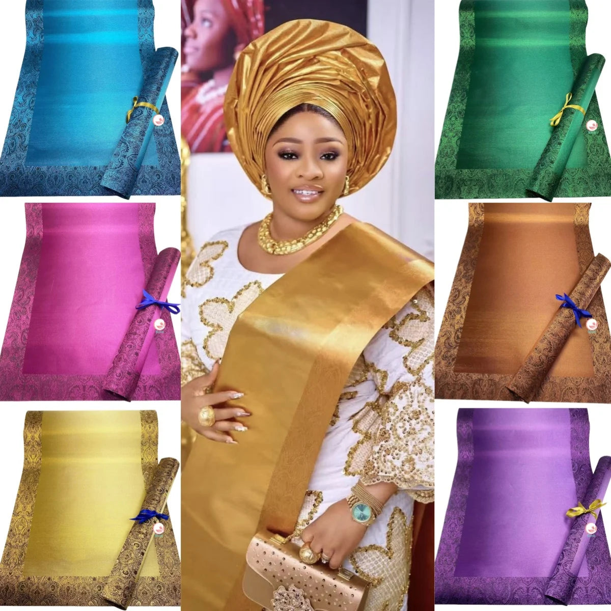 Luxury Nigerian Sego head tie set for women celebrations