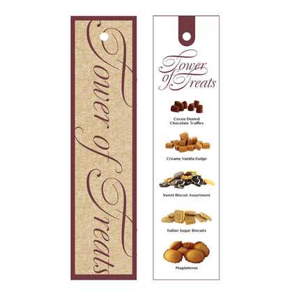 Luxury festive gift tower with cocoa dusted chocolate truffles