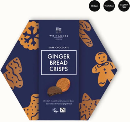 Dark chocolate crisps with gingerbread and honeycomb