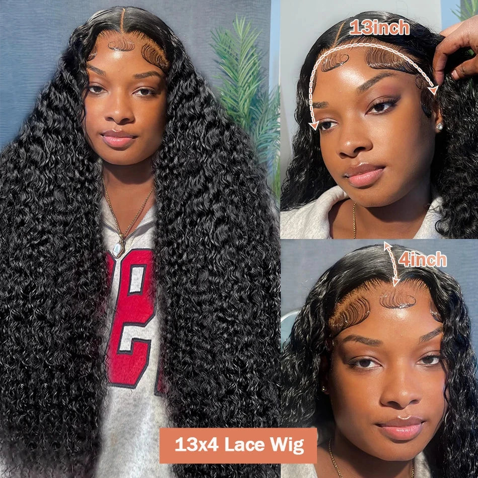 Luxury human hair wig with soft flowing curls