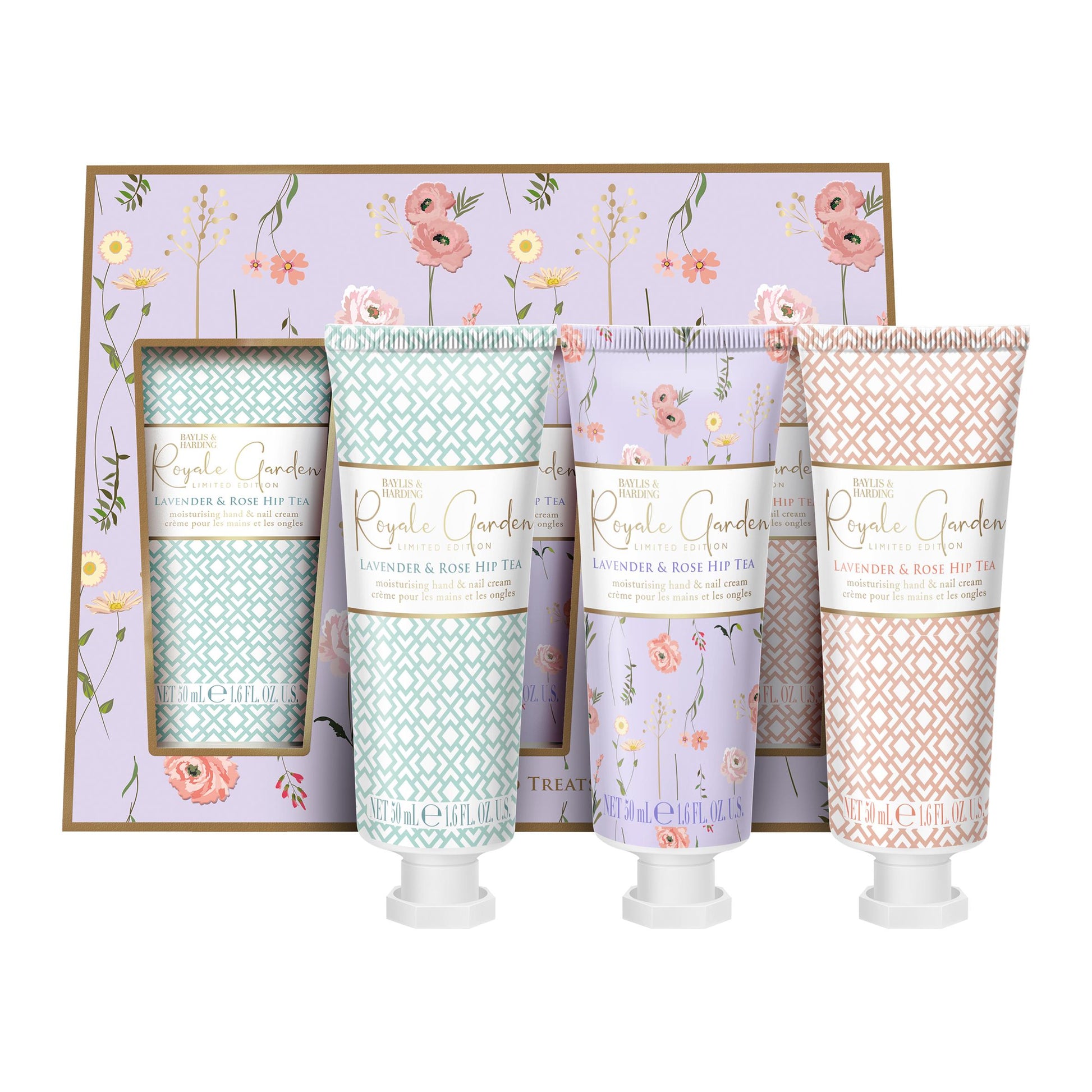 Trio of 50ml hand and nail creams for soft, moisturised hands