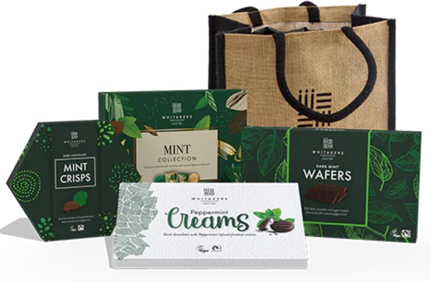 Elegant mint chocolate hamper ready to gift