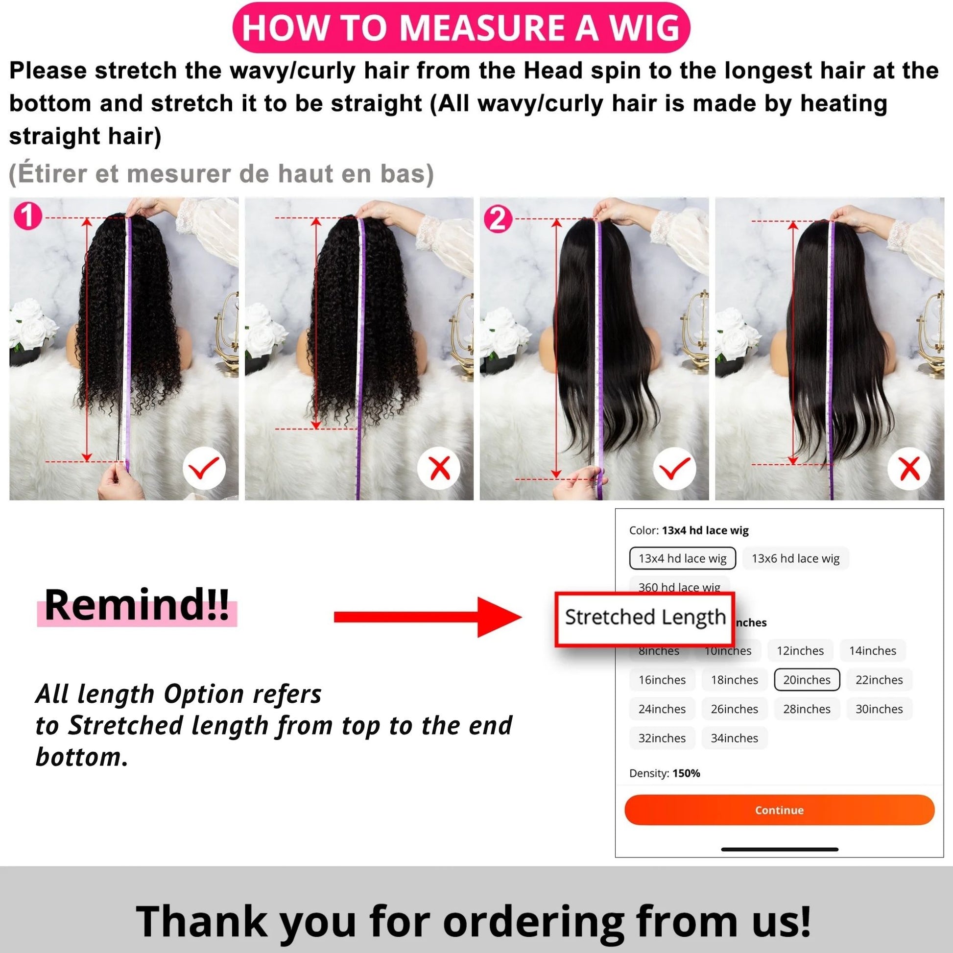 Human hair lace front wig for fashion styling