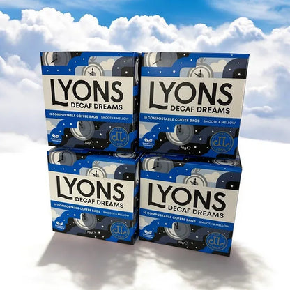 Lyons Decaf Dreams coffee bags 40-pack caffeine-free blend
