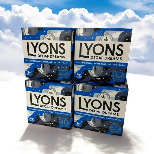 Lyons Decaf Dreams coffee bags 40-pack caffeine-free blend