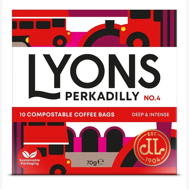 Lyons No4 coffee bags for smooth home or office brewing