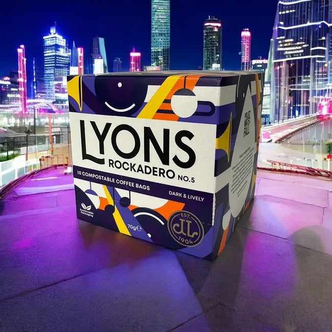 Lyons Rockadero coffee bags retail pack of 4 x 10 single-serve bags