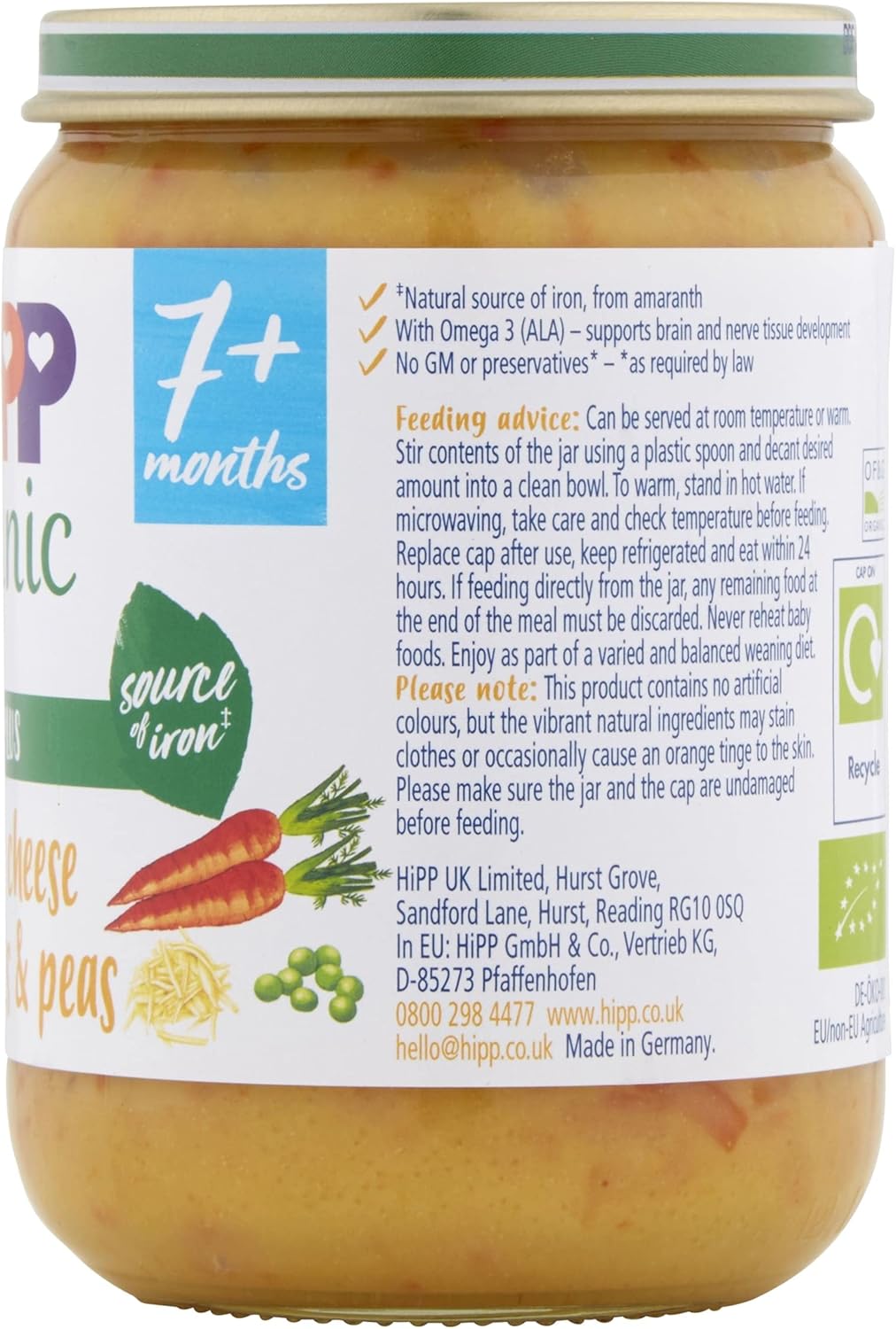 7 months baby food jar hipp macaroni cheese