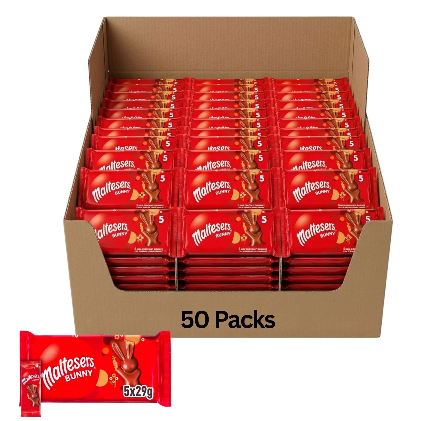 Bulk Maltesers chocolate bunny packs for celebrations